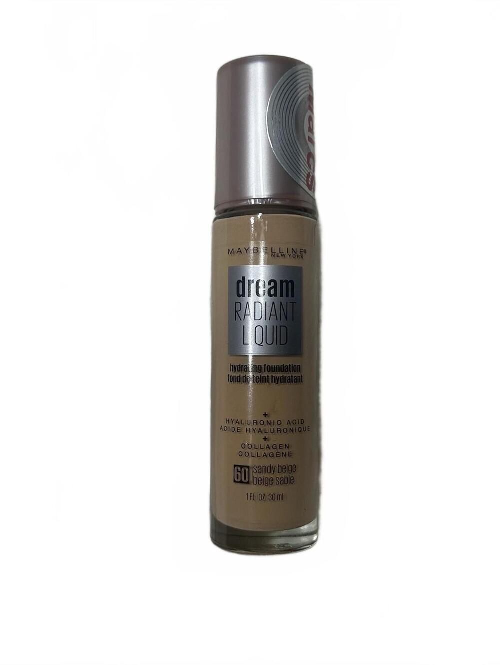 new Maybelline Dream Radiant Liquid Foundation Medium Coverage 60 Sandy Beige